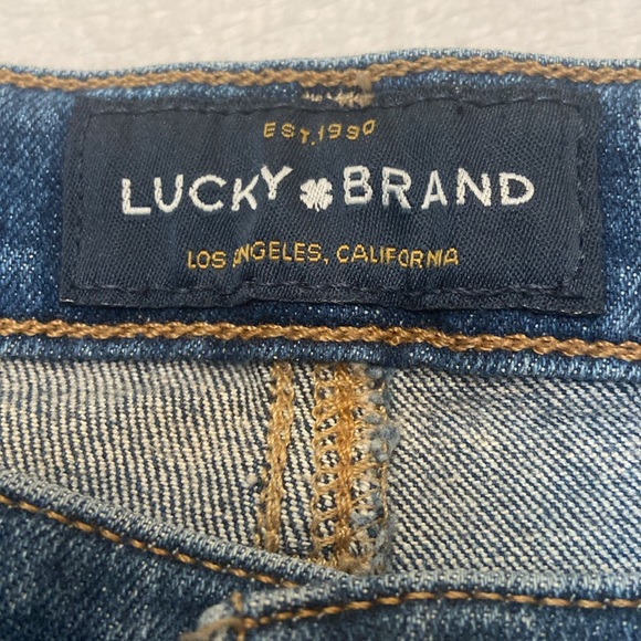 LUCKY BRAND AVA SKINNY Size 6 28 Blue Jeans Raw Hem - Picture 2 of 11